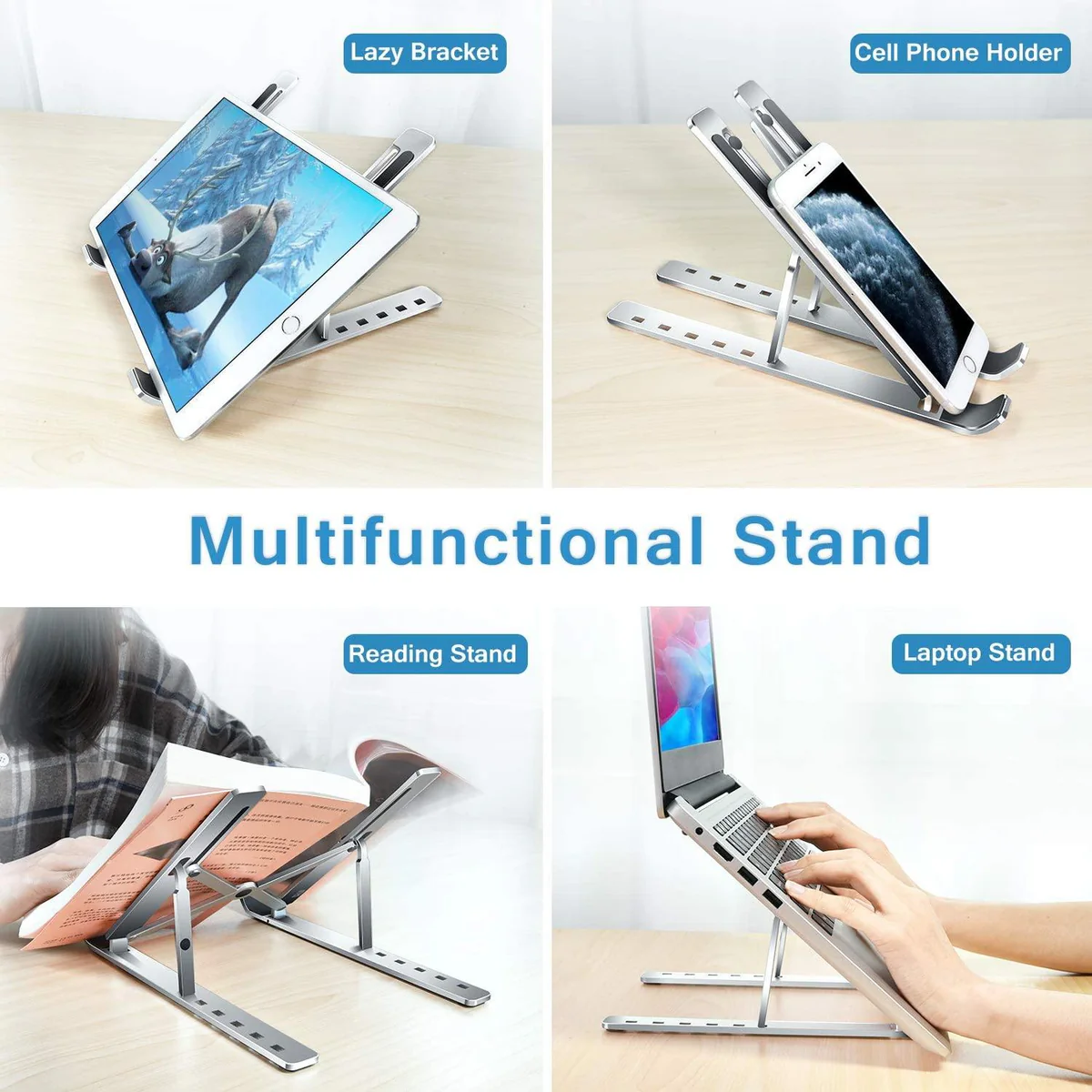 Folding Adjustable Aluminum Laptop Stand - Image 3