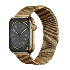Watch 11 Max Stainless Steel Smartwatch – Magnetic Chain Edition - Golden