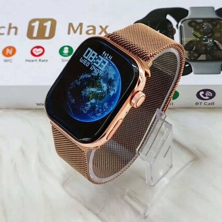 Watch 11 Max Stainless Steel Smartwatch – Magnetic Chain Edition - Image 4